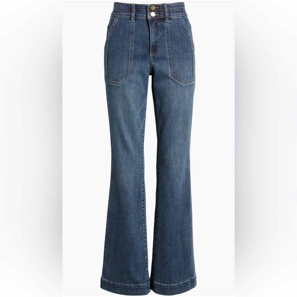Wit & Wisdom Medium Blue High-Rise Flare Jeans